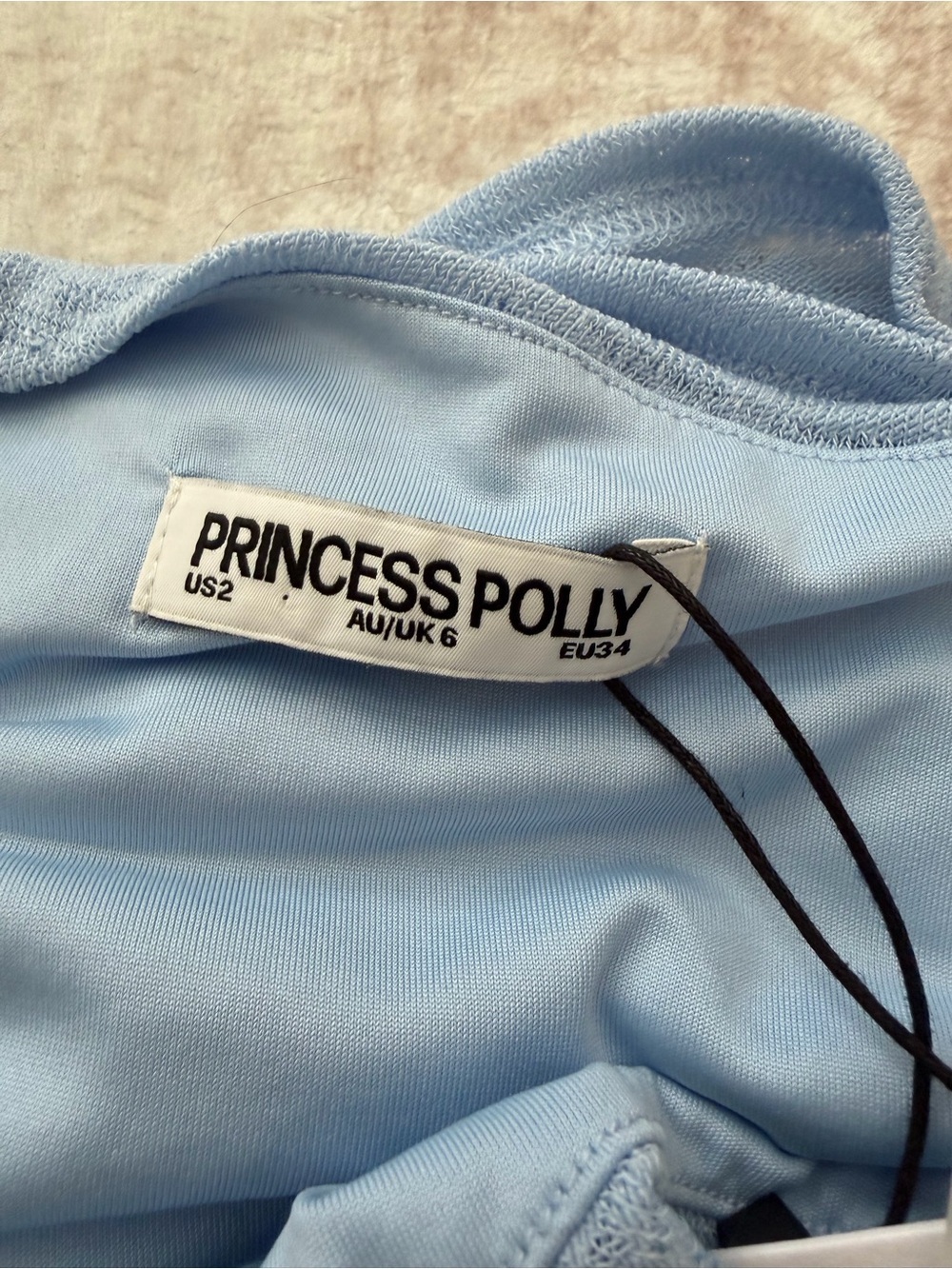 Princess Polly Messenger One Shoulder Top Blue Women’s Small NWT - Picture 6 of 7